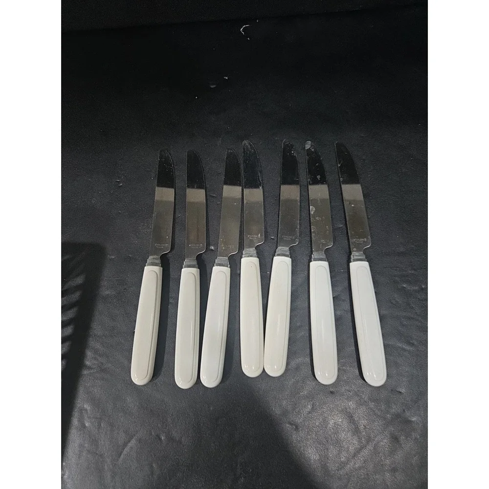 Corelle Shadow‎ Iris Cutlery, Set of 7 Knives, Flatware Collection, Kitchenware